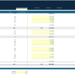 Financial Scenario Analysis for XYZ Construction | eFinancialModels Scenario analysis spreadsheet showing assets, equity, and liabilities for construction project financing.