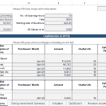 Comprehensive input drivers for coworking space financial modeling, including CAPEX data.