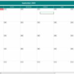 Dynamic Financial Calendar for September 2024 | eFinancialModels September 2024 calendar showing Labor Day and personal events.