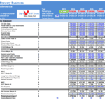 Microbrewery Income Statement Financial Template | eFinancialModels Income statement for a microbrewery showing actual and forecasted financial metrics.
