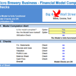 Microbrewery Business Financial Model Completeness Check | eFinancialModels Checklist showing verification status of a microbrewery financial model