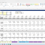 Waterfall Distribution Model with IRR Hurdles Overview | eFinancialModels Detailed financial model showing cash flows and IRR allocation for LP and GP investors.