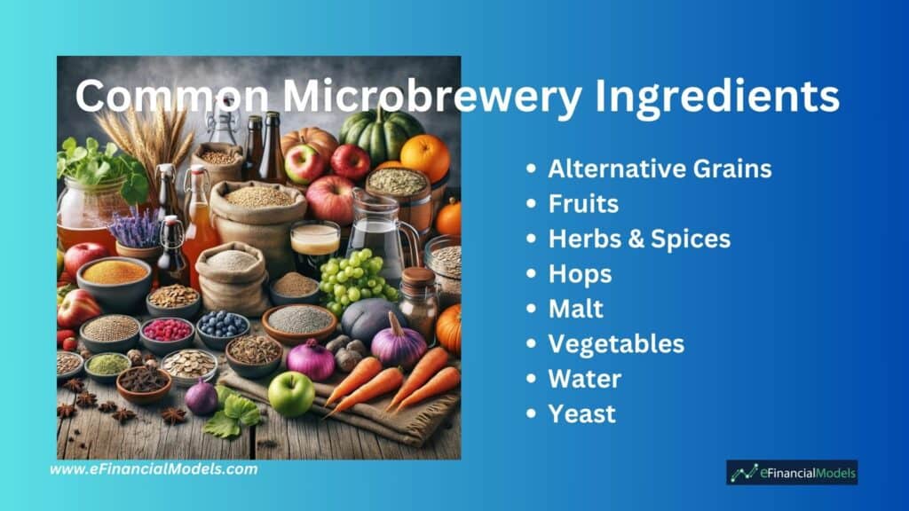 Overview of Common Microbrewery Ingredients | eFinancialModels 4 - Common Microbrewery Ingredients