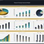Physical Therapy Clinic Financial Performance Dashboard | eFinancialModels Performance dashboard featuring revenue, expenses, and cash flow for a physical therapy clinic.