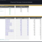 Physical Therapy Clinic Financial Model Overview | eFinancialModels Financial model displaying treatment costs and gross profit margins for physical therapy services.