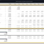 Financial model showing reforestation project cash flows, expenses, and net profit projections.