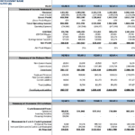 Restaurant Financial Overview Template for 5 Years | eFinancialModels Five-year financial model showing income statement, balance sheet, and cash flows for a restaurant.