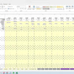 Construction Costs and Loan Draw Overview | eFinancialModels Construction cost tracking spreadsheet with monthly expense categories and amounts.