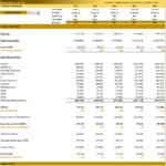 ABC Company Income Statement Financial Model Overview | eFinancialModels ABC Company's projected income statement showing revenue and expenses from 2025 to 2029.
