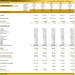 ABC Company Five-Year Income Statement Projection | eFinancialModels E-commerce startup ABC Company's income statement with projected revenue and expenses for five years.