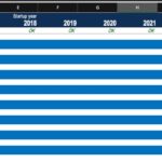 Balance Sheet Check Template Overview | eFinancialModels Balance sheet check template with annual metrics verification from 2018 to 2024.