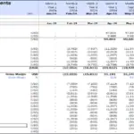 Monthly Financial Statement Template for 2024 | eFinancialModels Monthly financial statement template displaying income, expenses, and gross margin for 2024.