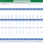 CleanTech Company Income Statement Overview | eFinancialModels Income statement showing revenues, COGS, and gross margins by month in Excel.