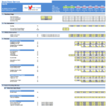 Financial model input sheet for Smart Home Services showing revenue and cost projections.