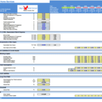Financial inputs for Smart Home Services, detailing investments and operating costs in Excel template