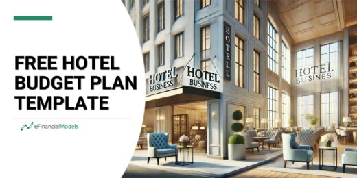 Promotional image for a free hotel budget plan template by eFinancialModels