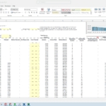 Loan amortization table showing principal, interest, and ending balance calculations.