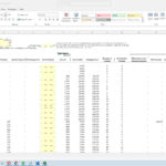 Excel spreadsheet showing line of credit amortization with interest and principal details.