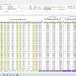 Revenue assumptions table showing capacity, utilization, and pricing per customer type.