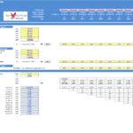Travel Agency Depreciation Model Overview | eFinancialModels Financial model showing capital expenditure and depreciation schedule for a travel agency.