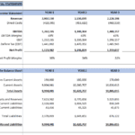 Summary of financial metrics including revenue, EBITDA, net profit, and total assets for a hotel.
