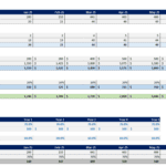 Financial model showing monthly patient data and medicine sales metrics.