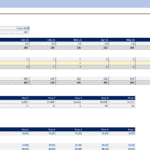 Financial model displaying patient projections and consultation revenue for a medical clinic.
