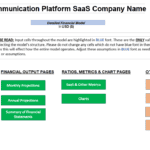 SaaS Company Financial Model Overview | eFinancialModels Financial model template for a SaaS company highlighting editable input cells and financial projection layouts.