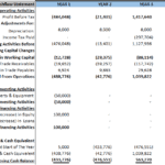 Cash Flow Statement Overview for Five Years | eFinancialModels Cash flow statement detailing yearly cash movements and financial performance.