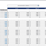 Detailed staff cost table for 2025, showing monthly salaries by position.