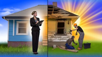 Comparison of planning and renovation stages in house flipping business.