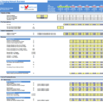 Financial model inputs for EV charging network including revenues, costs, and tax assumptions.