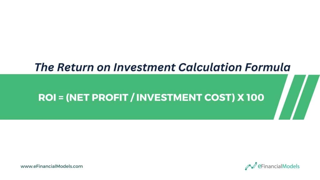 Return on Investment Calculation Formula | eFinancialModels 3 - Return on Investment Calculation Formula