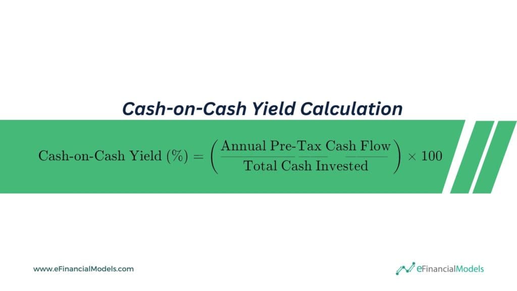 Cash-on-Cash Yield Calculation Formula | eFinancialModels 6 - Cash-on-Cash Yield Calculation Formula