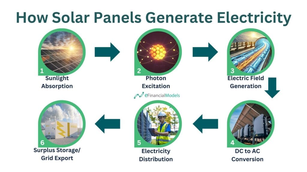 Process of Generating Electricity with Solar Panels | eFinancialModels How Solar Panels Generate Electricity