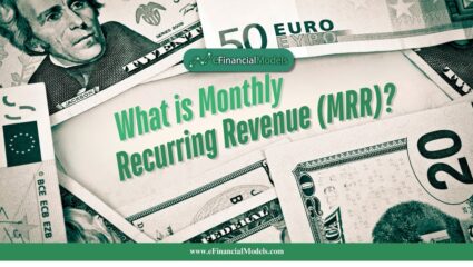 Concept illustration of Monthly Recurring Revenue with currency notes.