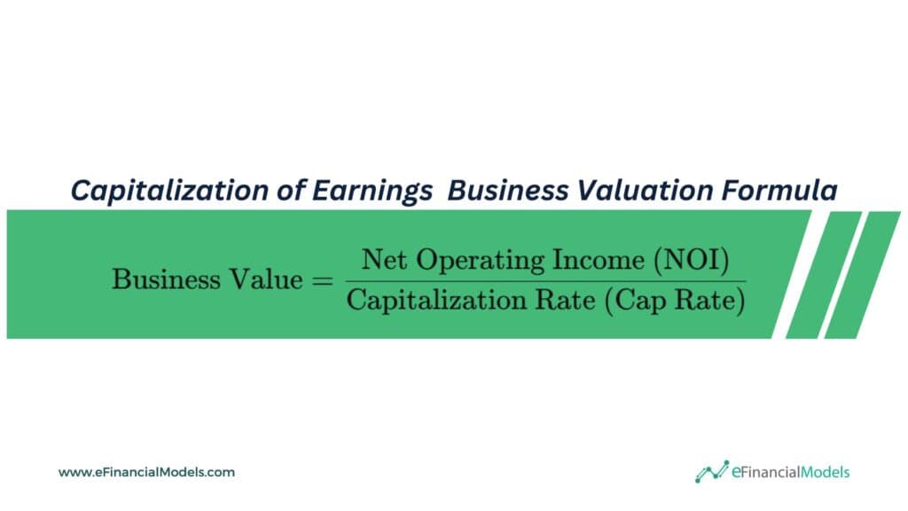 Capitalization of Earnings Business Valuation Formula | eFinancialModels 5 - The COE Business Valuation Formula