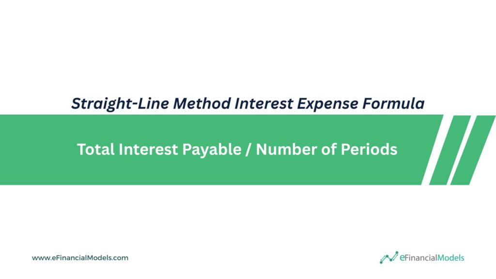Straight-Line Method for Calculating Interest Expense | eFinancialModels 4 - Straight-Line Method Interest Expense Formula