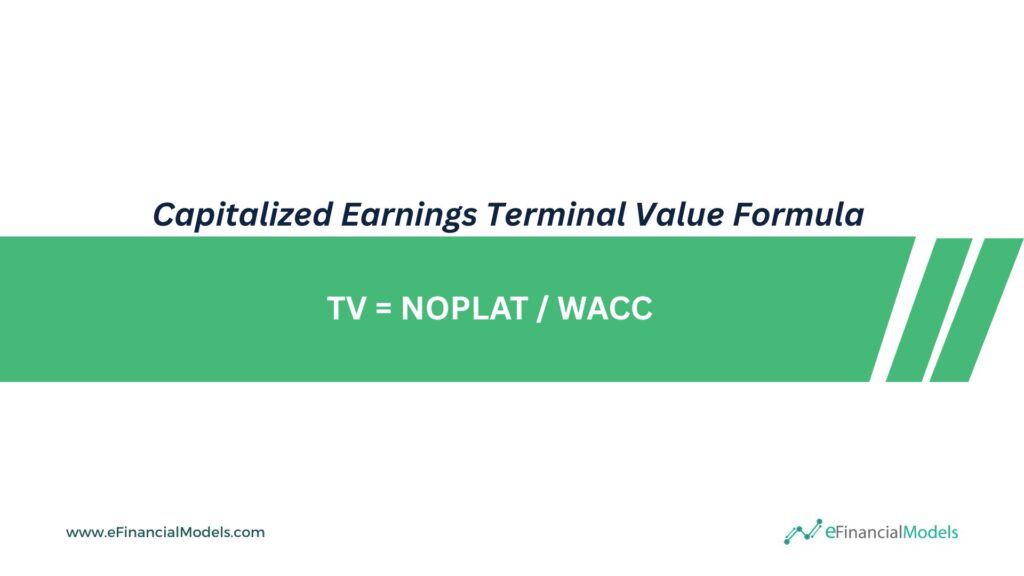 Capitalized Earnings Terminal Value Formula Explained | eFinancialModels 6 - Capitalized Earnings Terminal Value Formula