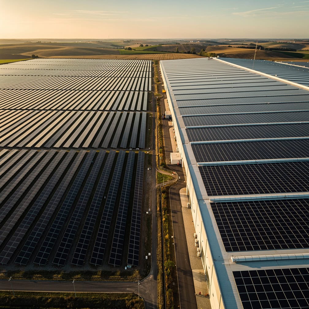 Financial dashboard showing a 10 MW Italian solar farm DCF model with cash flow waterfall, IRR of 9-10%, and NPV of approximately 1.83 million euros