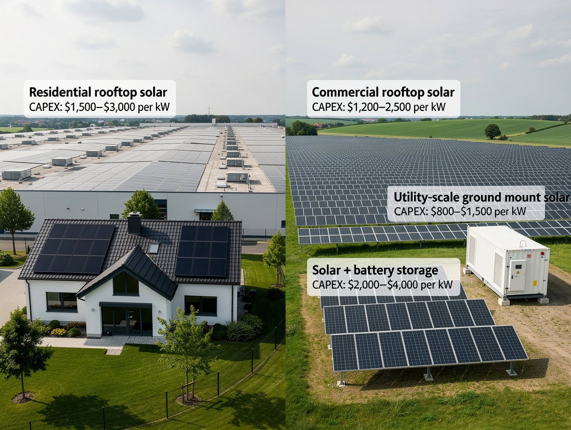 Comparison table of European utility-scale solar auction frameworks: Spain, Portugal, Italy, and France