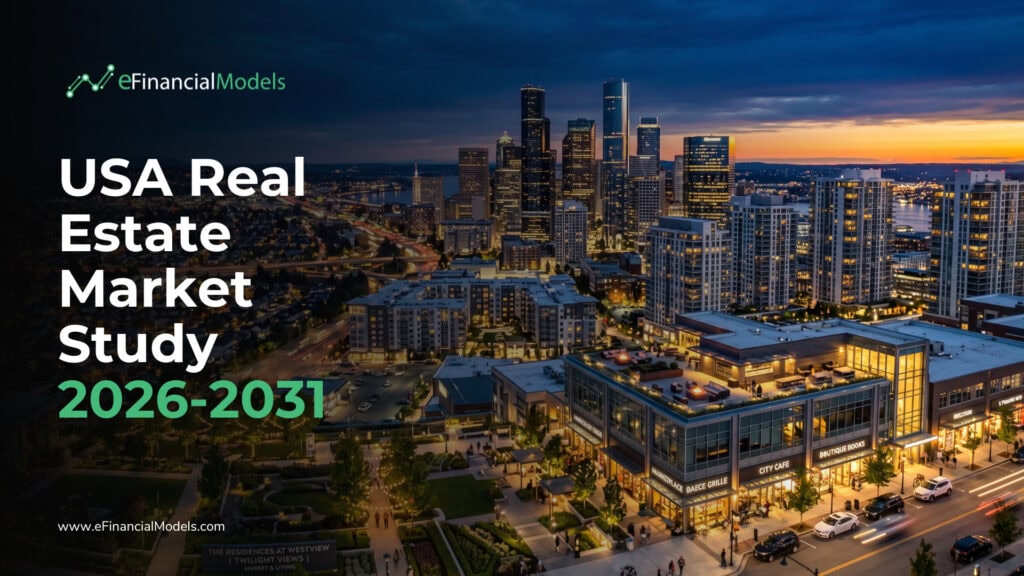 Financial analyst reviewing a multifamily real estate DCF model in Excel on dual monitors, with a sensitivity table showing IRR outputs across different rent growth and cap rate scenarios