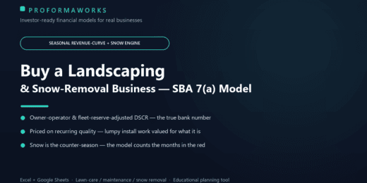 Landscaping / Lawn-Care & Snow Removal Acquisition & SBA Underwriting Financial Model