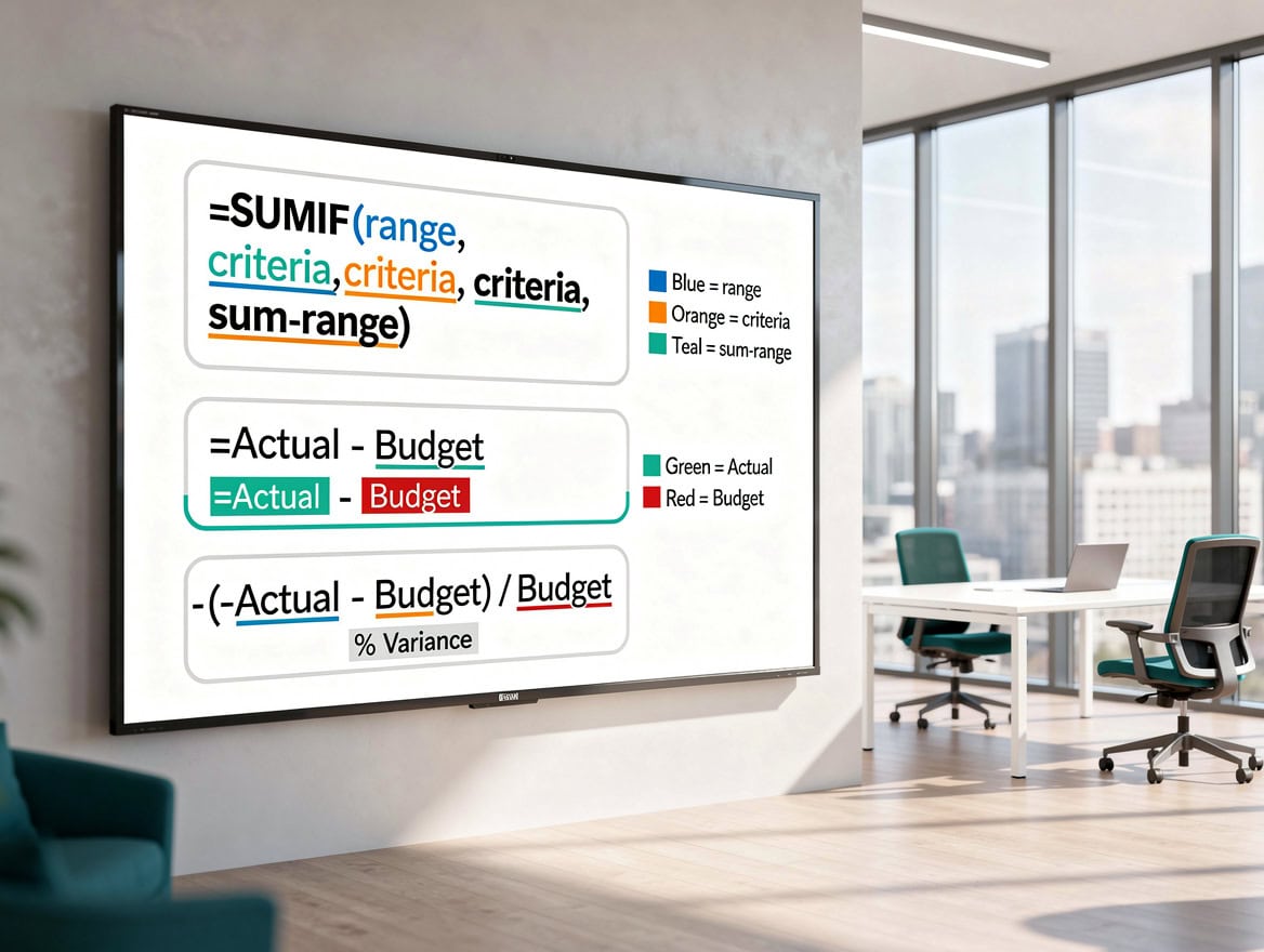 Diagram showing COUNTIF syntax with range and criteria arguments labeled for financial use cases | eFinancialModels Diagram showing COUNTIF syntax with range and criteria arguments labeled for financial use cases