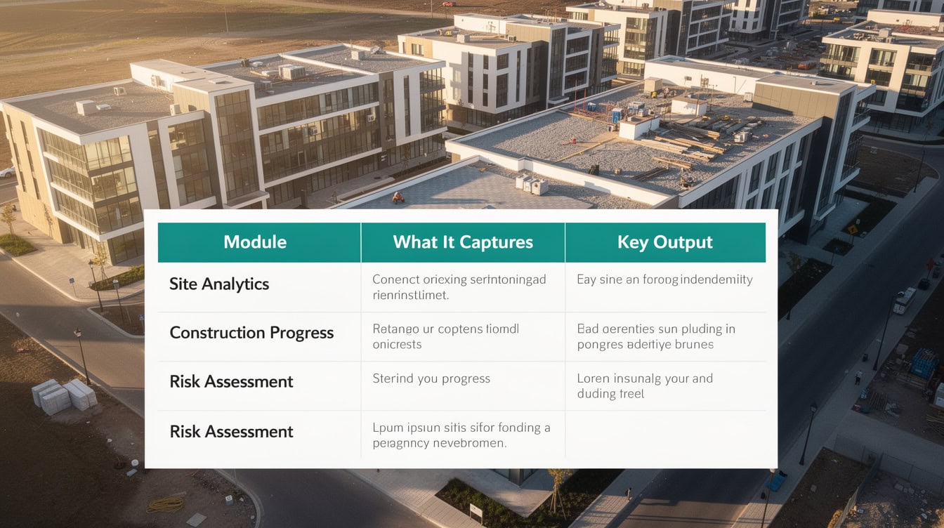 Table showing the 6 core modules of a real estate development financial model including land acquisition hard costs soft costs financing revenue and exit | eFinancialModels Table showing the 6 core modules of a real estate development financial model including land acquisition, hard costs, soft costs, financing, revenue, and exit