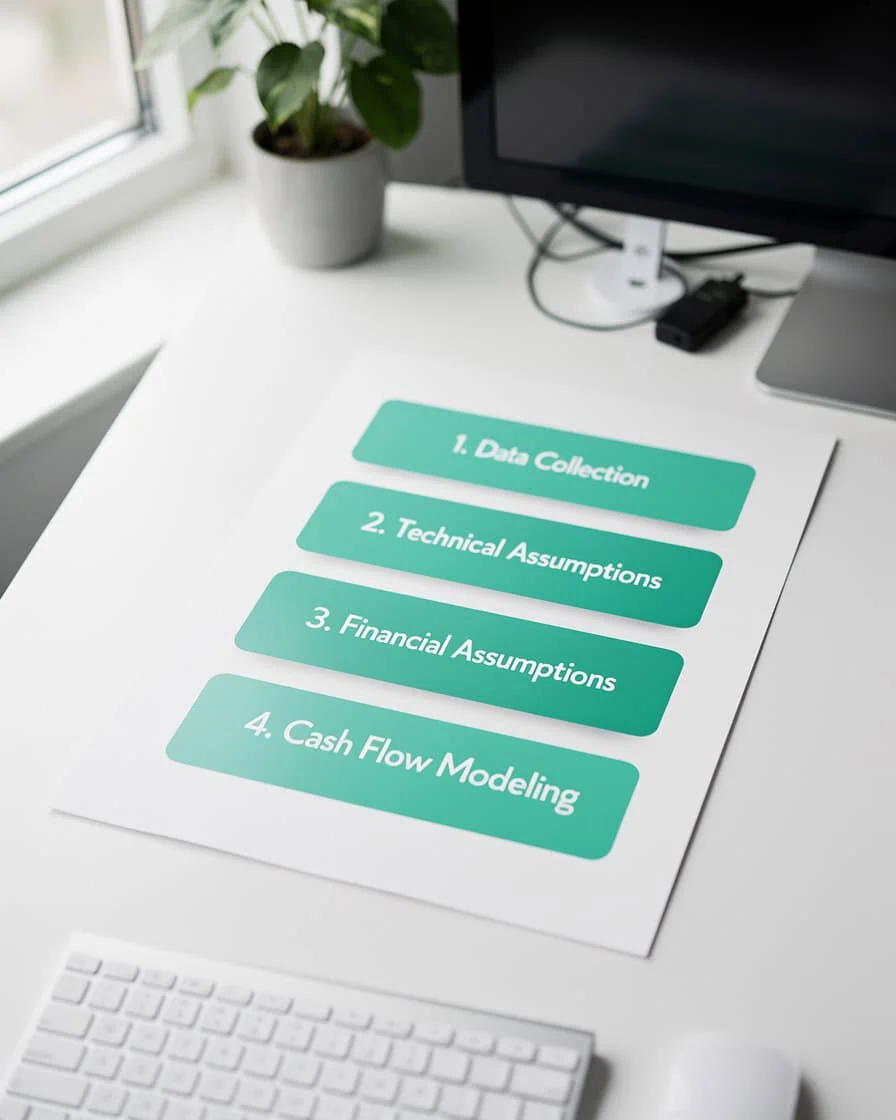 Infographic listing five common German solar financial modeling mistakes with corrections | eFinancialModels Infographic listing five common German solar financial modeling mistakes with corrections