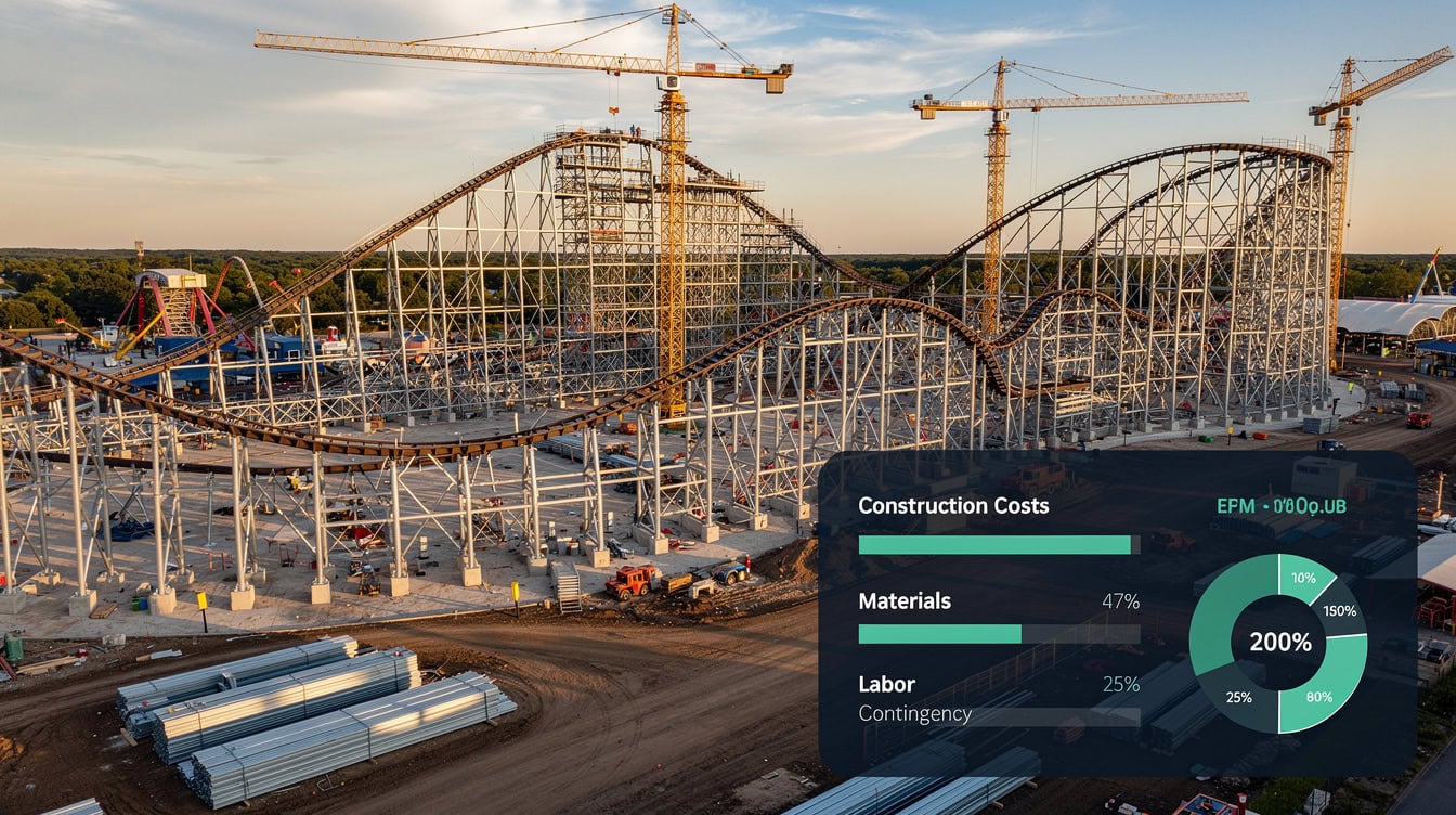 Infographic showing the four direct cost components of a construction job-cost model | eFinancialModels Infographic showing the four direct cost components of a construction job-cost model