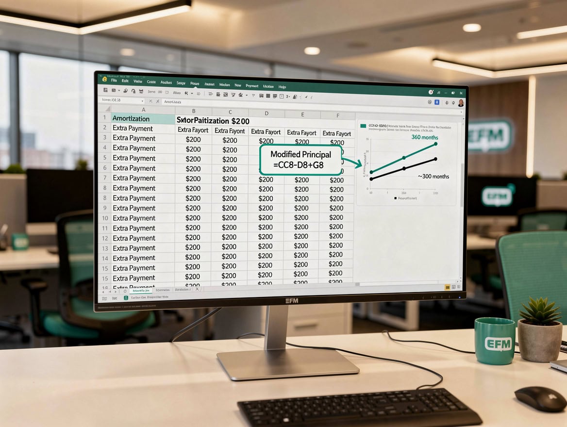 Diagram showing five business loan types and the amortization schedule modification required for each | eFinancialModels Diagram showing five business loan types and the amortization schedule modification required for each