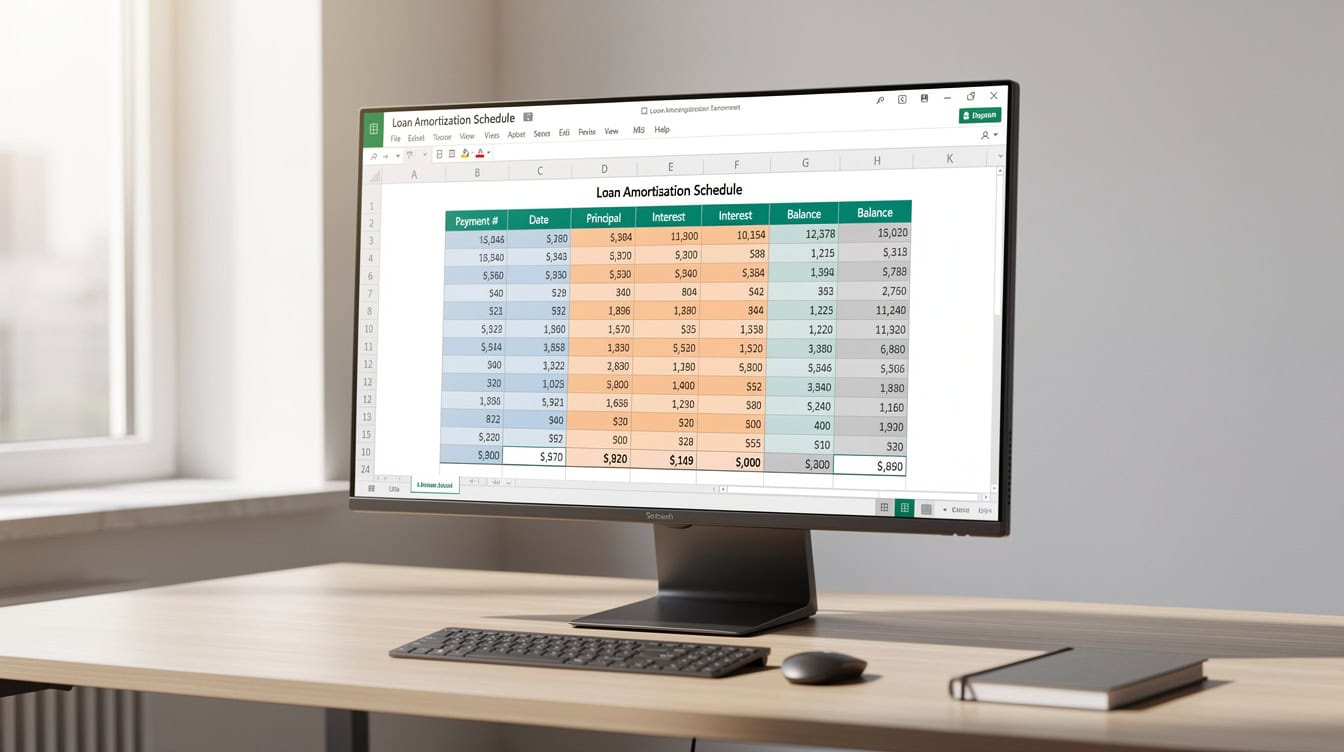 Google Sheets input block with four labeled cells for loan principal interest rate term and payment frequency | eFinancialModels Google Sheets input block with four labeled cells for loan principal, interest rate, term, and payment frequency