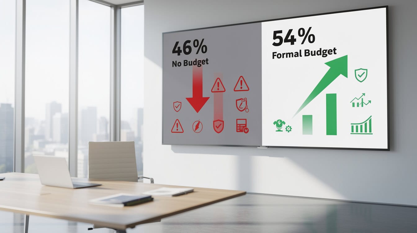 Infographic comparing small businesses with and without formal budgets showing cash flow confidence and growth outcomes | eFinancialModels Infographic comparing small businesses with and without formal budgets showing cash flow confidence and growth outcomes